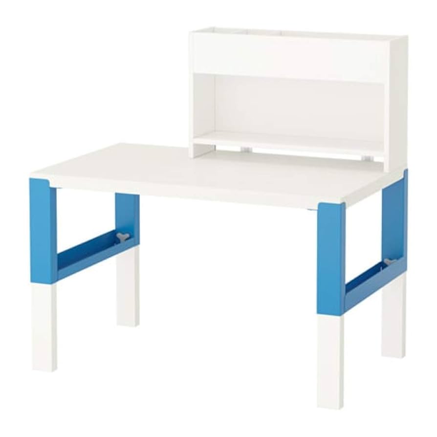IKEA　机　青 IKEA Pahl Desk with Add-on Unit White Blue 391.289.55 Size